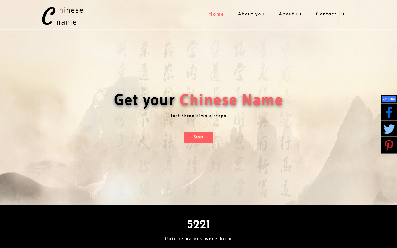 Get your Chinese name中文命名網